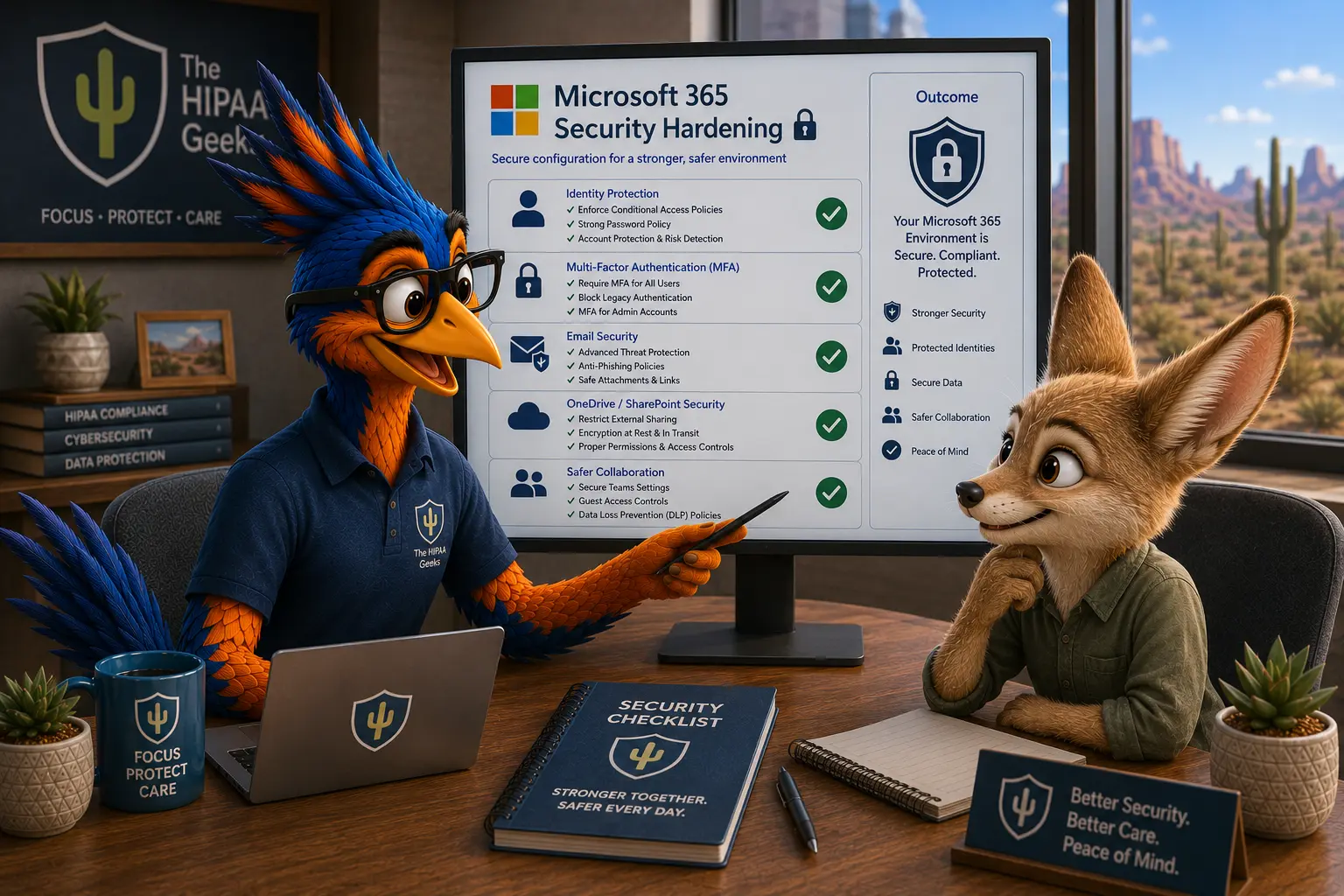 Microsoft 365 healthcare security hardening