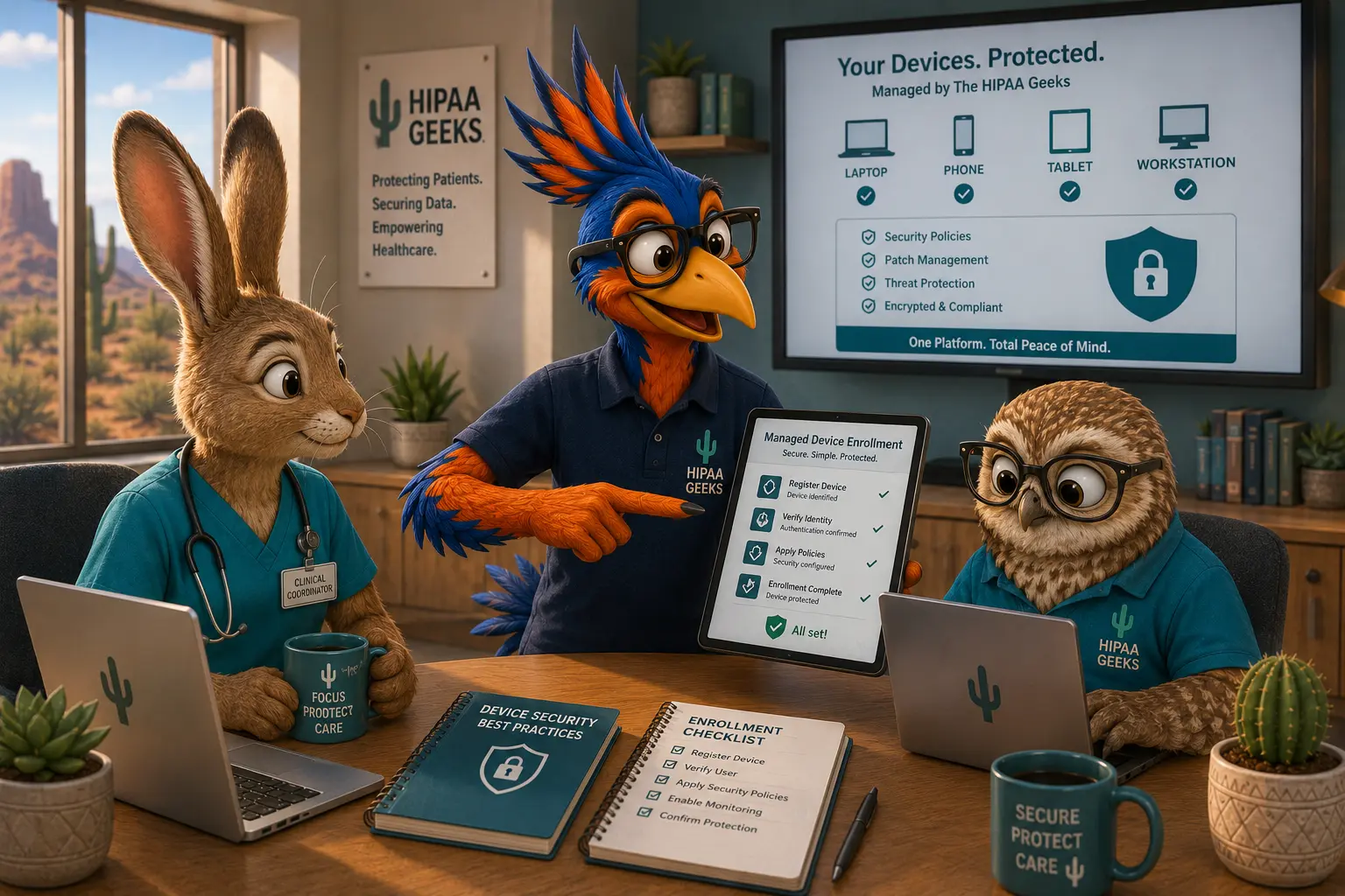 Healthcare endpoint protection and device security
