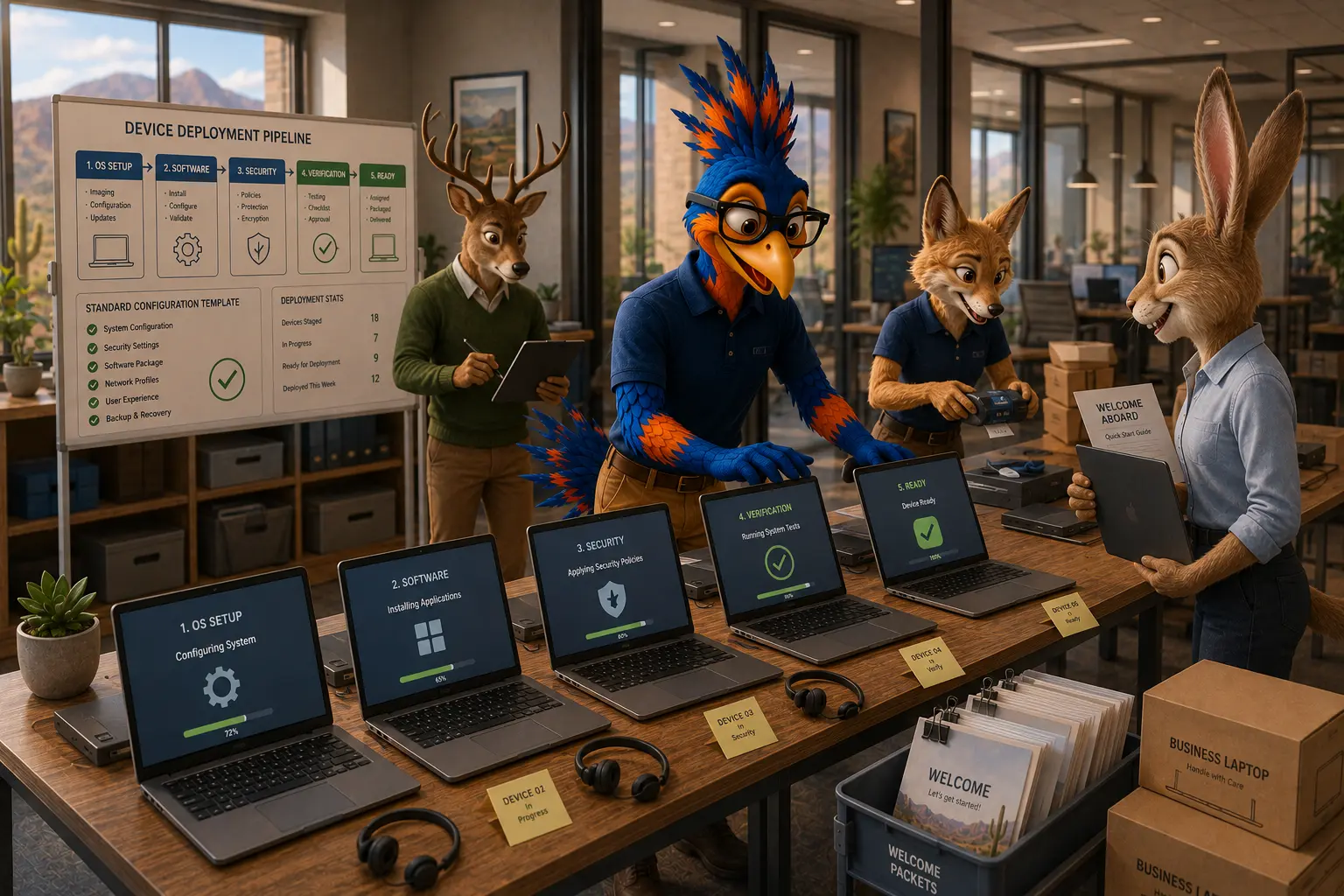 New device setup and standardization