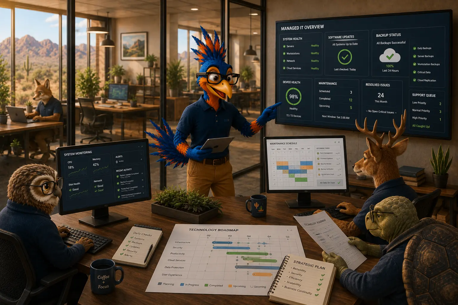 Managed IT services and monitoring