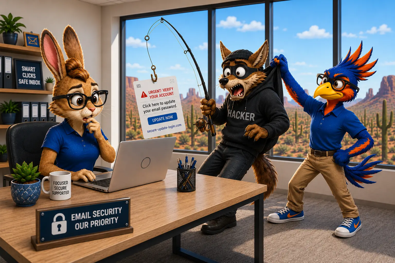 Business phishing and email security support